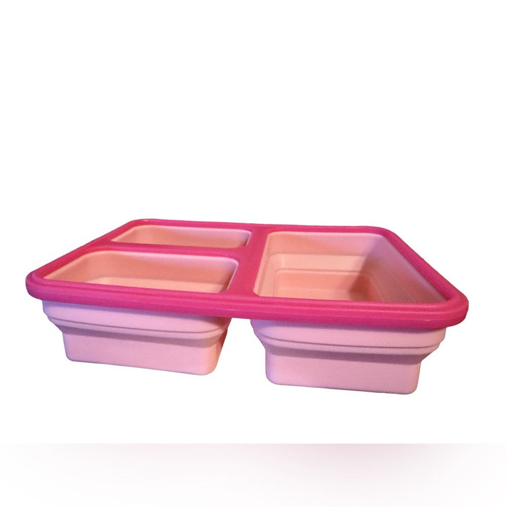 Juicy Couture Los Angeles NWT Pink Silicone Collapsible Food Storage Set - Picture 3 of 8